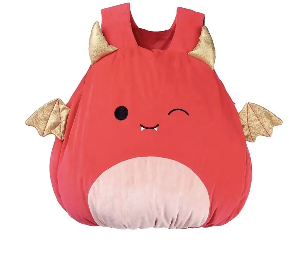 Squishmallows Karlie The Devil Deluxe Kids Costume Red Gold Halloween